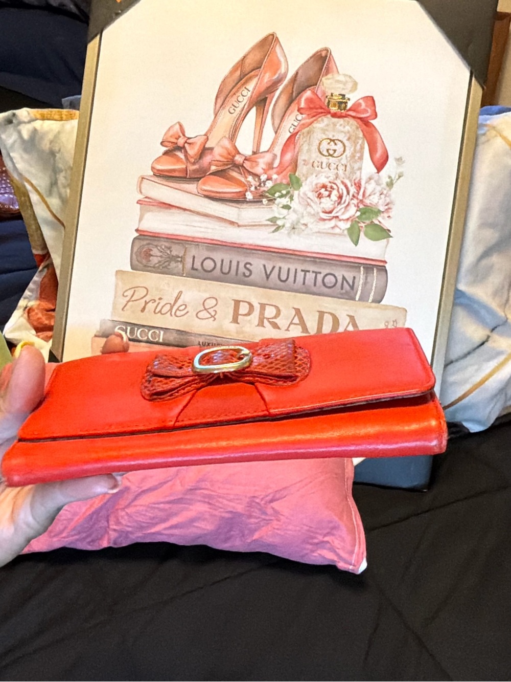 See by Chloé Red Leather Bow Wallet - Picture 11 of 16